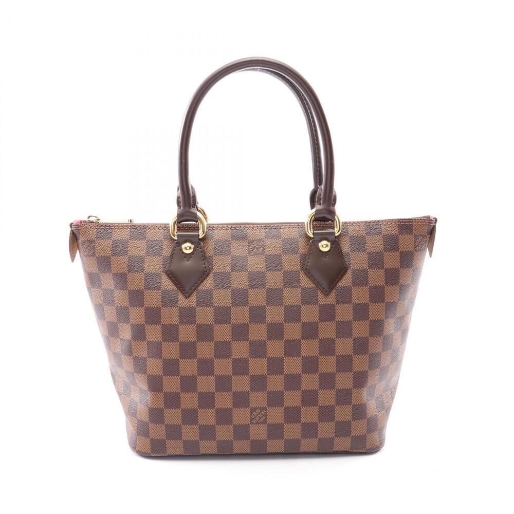 Louis Vuitton Saleya PM Damier Ebene Tote Bag Handbag, Coated Canvas Leather,...
